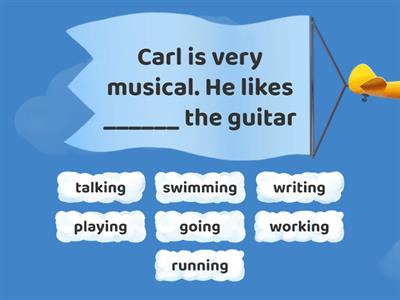 Match the sentences with the correct verb