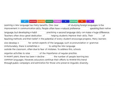 Outcomes advanced unit 12 (adjectives and prepositions)