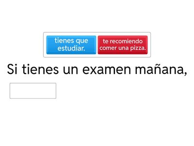 Elige la mejor opción - Dar consejos (A1–A2)