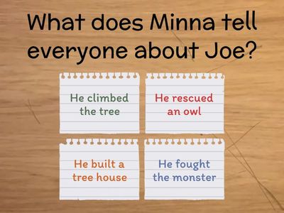 The Owl Tree Chapter 8 Quiz