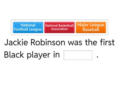 Jackie Robinson/Black History Trivia