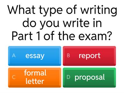 Writing Quiz - C1