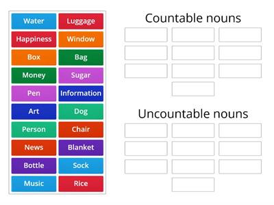 Countable & uncountable nouns