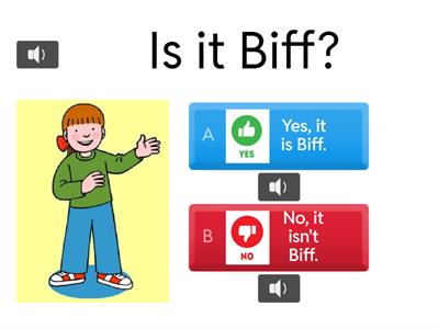 Is it......?  Yes, it is/No, it isn't.