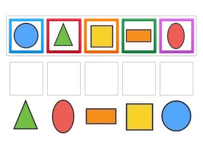 З'єднай однакові геометричні фігури