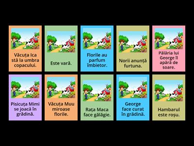 Din câte cuvinte este alcătuită propoziția? Întoarce dalele pentru a afla răspunsurile.
