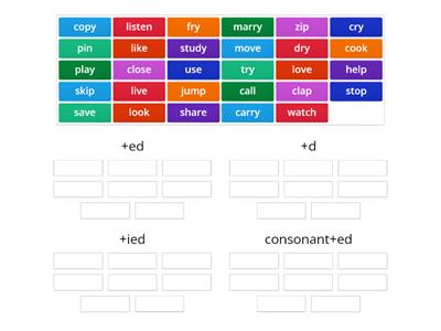 Regular verbs-simple past tense