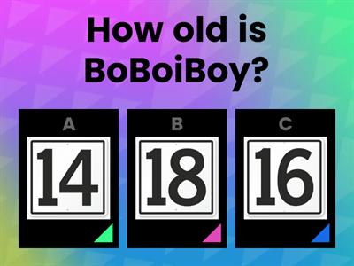 BoBoiBoy Quiz (MY AU)