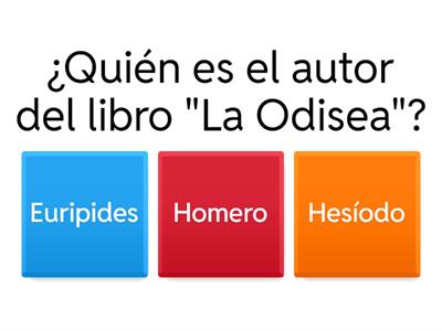  Cuestionario sobre La Odisea