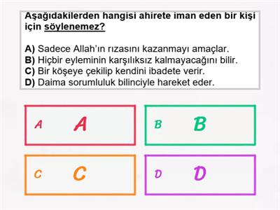 7-1 MELEK VE AHİRET İNANCI