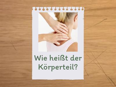 Körperteile - Jugendliche Wiederholung