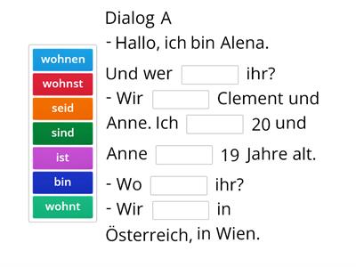 Momente A1.1 [Lektion 2] [Grammatik: Verben]