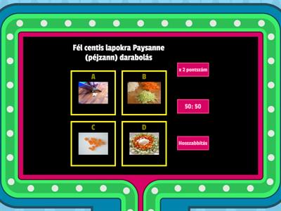 Zöldségek szeletelési / darabolási módjai - Játékos kvíz