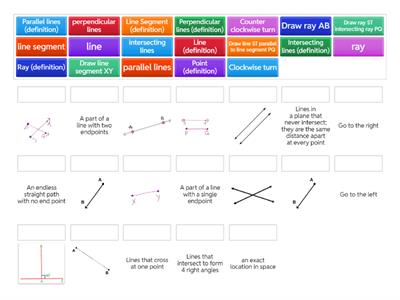 P, L, LS, R, Perpendicular, parallel, intersecting, horizontal, vertical