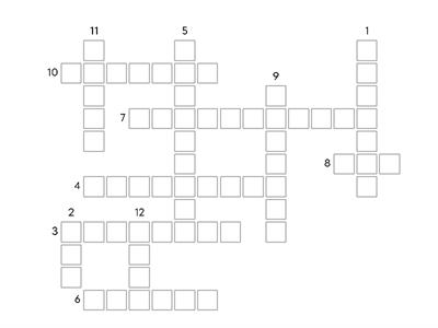Units 1-3 review, crossword