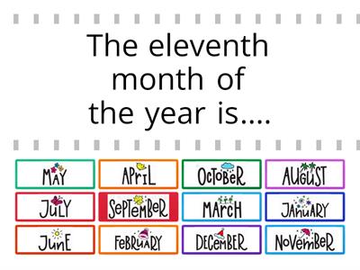 Months and ordinal numbers