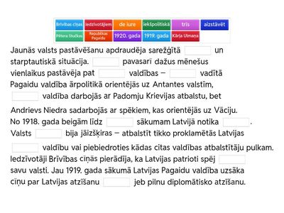 Latvijas valsts proklamēšana un pirmsākumi