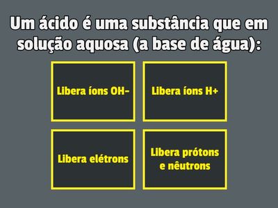 Acidos e bases/questionário