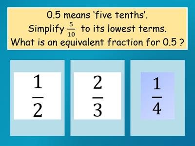 Main Equivalent Fractions and Decimals