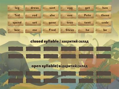 Open or Closed syllable "e"