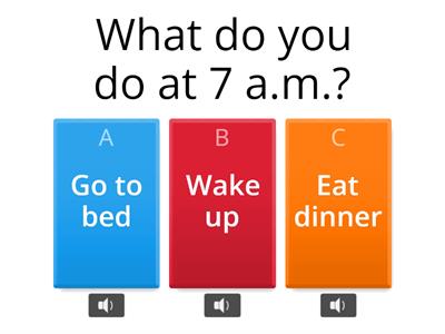 ESL 3.7 Daily Routine Vocabulary Quiz