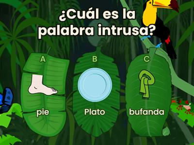 Palabra intrusa (marca la que no tiene el sonido B)