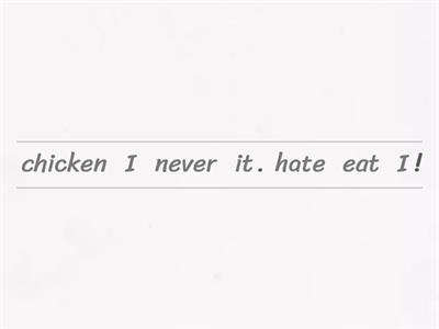 Adverbs of frequency (always, usually, sometimes, never). Unjumble