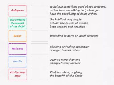 Psycology - Benefit of the Doubt