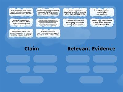 Claim Vs Evidence