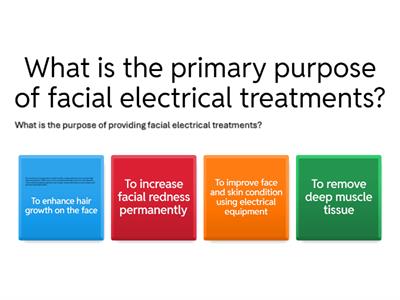 Electrical Facials Quiz 