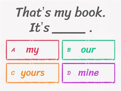 U-9 Gram: Pronouns and determiners