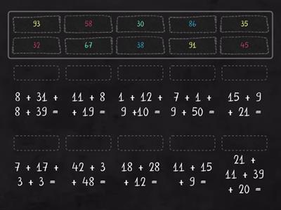  Mental addition up, to 100 PDM