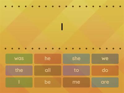 Tricky words find the match I-all