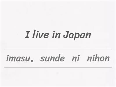 Where do you live? Sentence Structure Practice