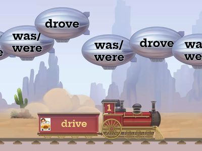A2 Flyers - Irregular Verbs (be - hide) maze chase