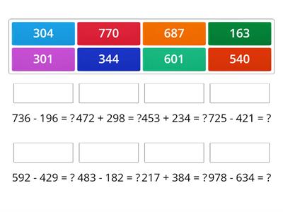 Addition and Subtraction 