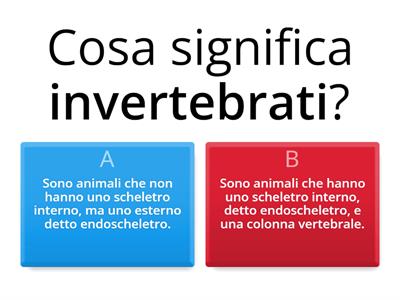 Domande sugli invertebrati