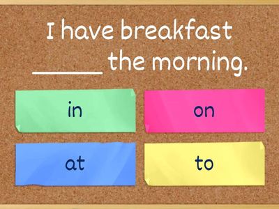  Prepositions of time and place