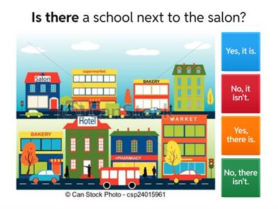  Places in town + There is/ There are