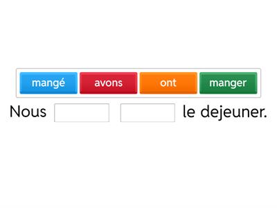 Passé composé avec AVOIR #2