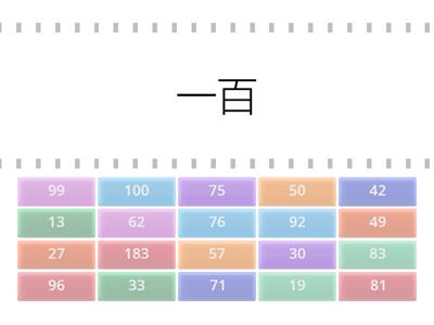 数字1-100