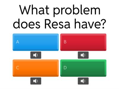 Resa's Conversation Comprehension Questions