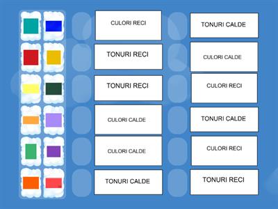 Culori/ tonuri calde și reci