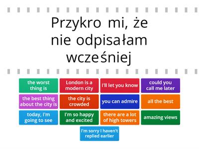 Miejsce zamieszkania - wycieczka do Londynu