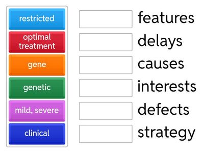 ASD. Complete the collocations