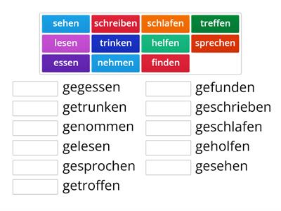 Unregelmaessige Verben Klasse A2 Lektion 1