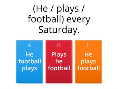 Word order in English