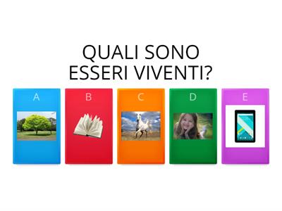 ESSERI VIVENTI E NON VIVENTI