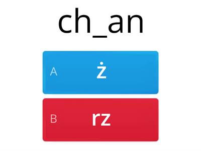 Pisownia wyrazów z "rz" i "ż" 