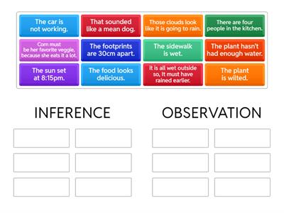 Observation vs Inference
